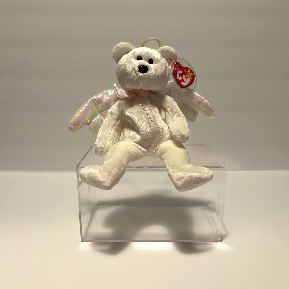 1998 Halo the Bear Ty Beanie Baby-Mint Condition - Brown Nose Error & Stamp 466